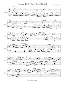 Partition complète, Piano Sonata No.6 en G Major, G major, Hamlin, David