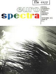Euro Spectra RIVISTA SCIENTIFICA E TECNICA DELLE COMUNITÀ EUROPEE. SETTEMBRE 1972 ANNO XI N. 3
