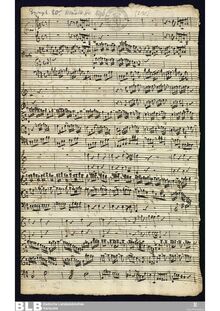 Partition complète, Concertino pour 2 flûtes et 2 cornes en D major, MWV 8.15