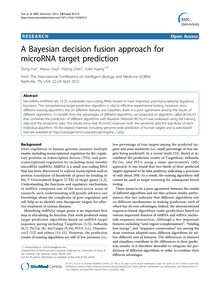 A Bayesian decision fusion approach for microRNA target prediction