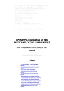 United States Presidents  Inaugural Speeches