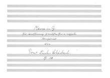 Partition complète, Messe en G, Op.18, Fuchs-Schönbach, Ernst
