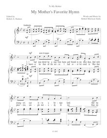Partition complète, My Mother s Favorite Hymn, B-flat, Stults, Robert Morrison