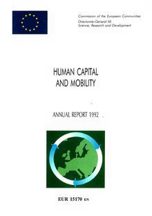 HUMAN CAPITAL AND MOBILITY. ANNUAL REPORT 1992