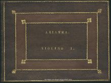 Partition violons I, Arianna, Ristori, Giovanni Alberto