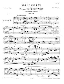 Partition complète, Piano Sonata No.2, A major, Beethoven, Ludwig van par Ludwig van Beethoven