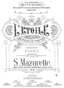 Partition complète, L Etoille, Mazurka de Concert, Mazurette, Salomon