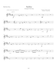 Partition baryton Saxophone (E♭), Suliko, სულიკო, Tsereteli, Varenka