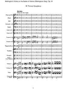 Partition complète - , partie 2 (Victory Symphony), Wellingtons Sieg, oder Die Schlacht bei Vittoria