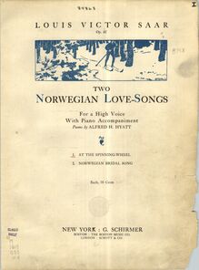 Partition couverture couleur, 2 norvégien Lovesongs, Saar, Louis Victor