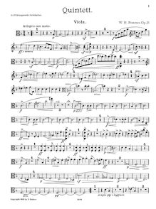 Partition viole de gambe, Piano quintette, D minor, Pommer, William Henry