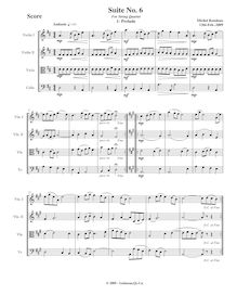 Partition , Andante,  No.6 en D major, Rondeau, Michel