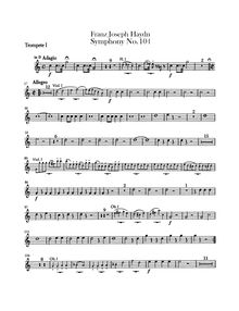 Partition trompette 1, 2 (en D), Symphony No. 104, London/Salomon