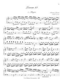 Partition , Lesson en A minor, A Collection of leçons pour pour clavecin