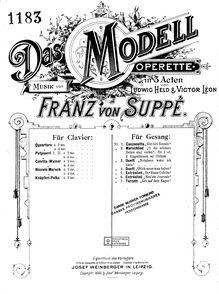 Partition de piano, Das Modell, Suppé, Franz von