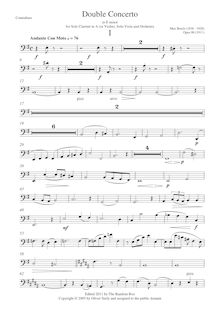 Partition Basses, Dopel-Konzerte für Karinette (oder Violine), viole de gambe und Orchester, Op.88