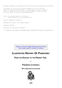 Illustrated History of Furniture - From the Earliest to the Present Time