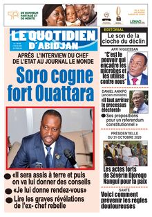 Le Quotidien d’Abidjan n°2955 - du lundi 26 Octobre 2020