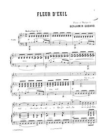 Partition complète (E♭ major), Fleur d éxil, Godard, Benjamin