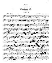 Partition violon 2, corde quatuor No.9-10, Rubinstein, Anton