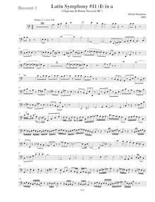 Partition basson 1, Symphony No.11  Latin , A minor, Rondeau, Michel par Michel Rondeau
