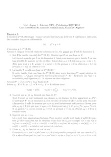 Univ Lyon Licence STS Printemps Une correction du controle continu final Math IV Algebre