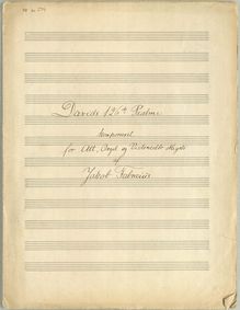 Partition orgue score, partition de violoncelle, Davids 126th Psalme