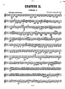 Partition violon 2, corde quatuor No. 10 en E-flat Major, D.87 (Op.125 No.1)
