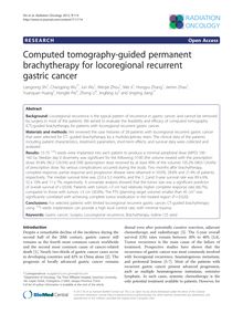 Computed tomography-guided permanent brachytherapy for locoregional recurrent gastric cancer