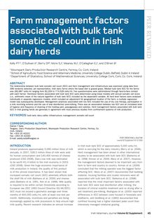 Farm management factors associated with bulk tank somatic cell count in Irish dairy herds