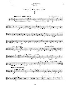 Partition viole de gambe, corde quatuor No.3, Tchaikovsky, Pyotr par Pyotr Tchaikovsky
