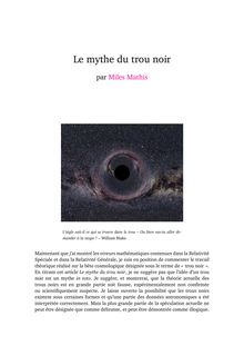 Le mythe du trou noir