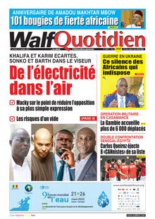 Walf Quotidien N° 8997 - du lundi 21 mars 2022