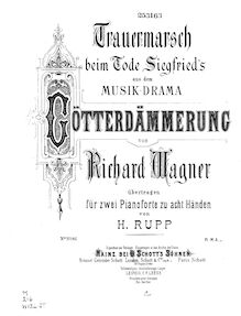 Partition Piano 1, Götterdämmerung, WWV86D, Siegfrieds Tod, Wagner, Richard
