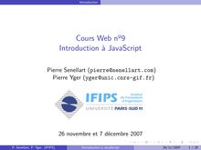 Cours Web nº9 Introduction à JavaScript