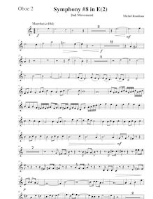 Partition hautbois 2, Symphony No.8, E major, Rondeau, Michel par Michel Rondeau