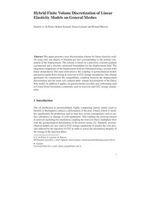 Hybrid Finite Volume Discretization of Linear Elasticity Models on General Meshes