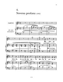 Partition complète, Novena profana, Tosti, Francesco Paolo