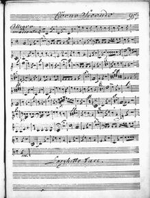 Partition cor 2, clavecin Concerto en D, D, Jommelli, Niccolò