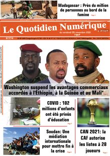 Le Quotidien Numérique d’Afrique n°1774 - du vendredi 05 novembre 2021
