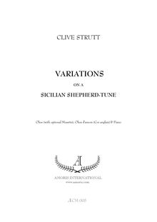 Partition complète et hautbois/Musette parties, Variations on a Sicilian Shepherd Tune