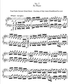 Partition No.7 en E-flat major, 15 Etudes de Virtuosité, 15 Virtuosity Studies