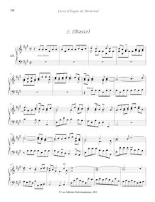 Partition 228-23, Pièces diverses en A: , (Basse) - , Fantaisie pour la Basse et le Dessus de Trompette avec le Cornet - , (Récit de Cromorne) - , Duo - , Dialogue, Livre d orgue de Montréal