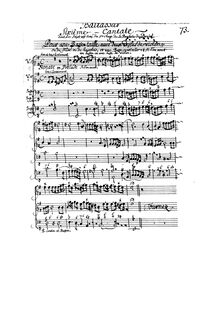 Partition Incomplete Score, Baltassar, cantate spirituelle, Balthazar
