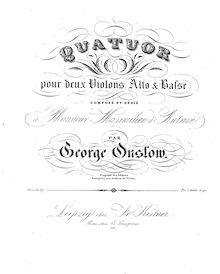 Partition parties complètes, corde quatuor No.22, Op.47, Onslow, Georges par Georges Onslow