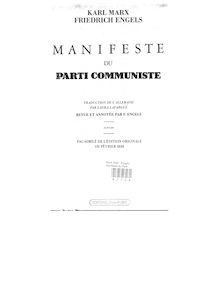 Marx, Karl (1818-1883). Manifeste du Parti communiste ([Reprod. en ...