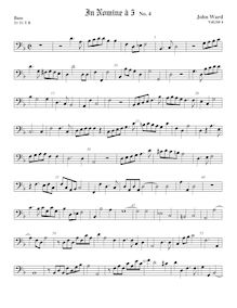 Partition viole de basse, 5 en Nomines a 4, Ward, John par John Ward