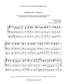 Partition complète, Nine Psalm Tunes pour Archbishop Parker’s Psalter