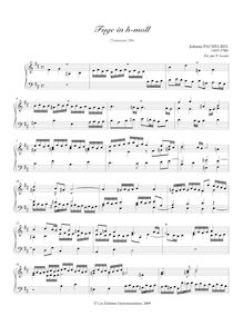 Partition complète, Fugue en B minor, B minor, Pachelbel, Johann