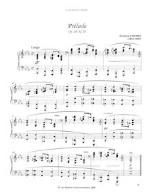 Partition No., Prelude en C minor, préludes, Chopin, Frédéric